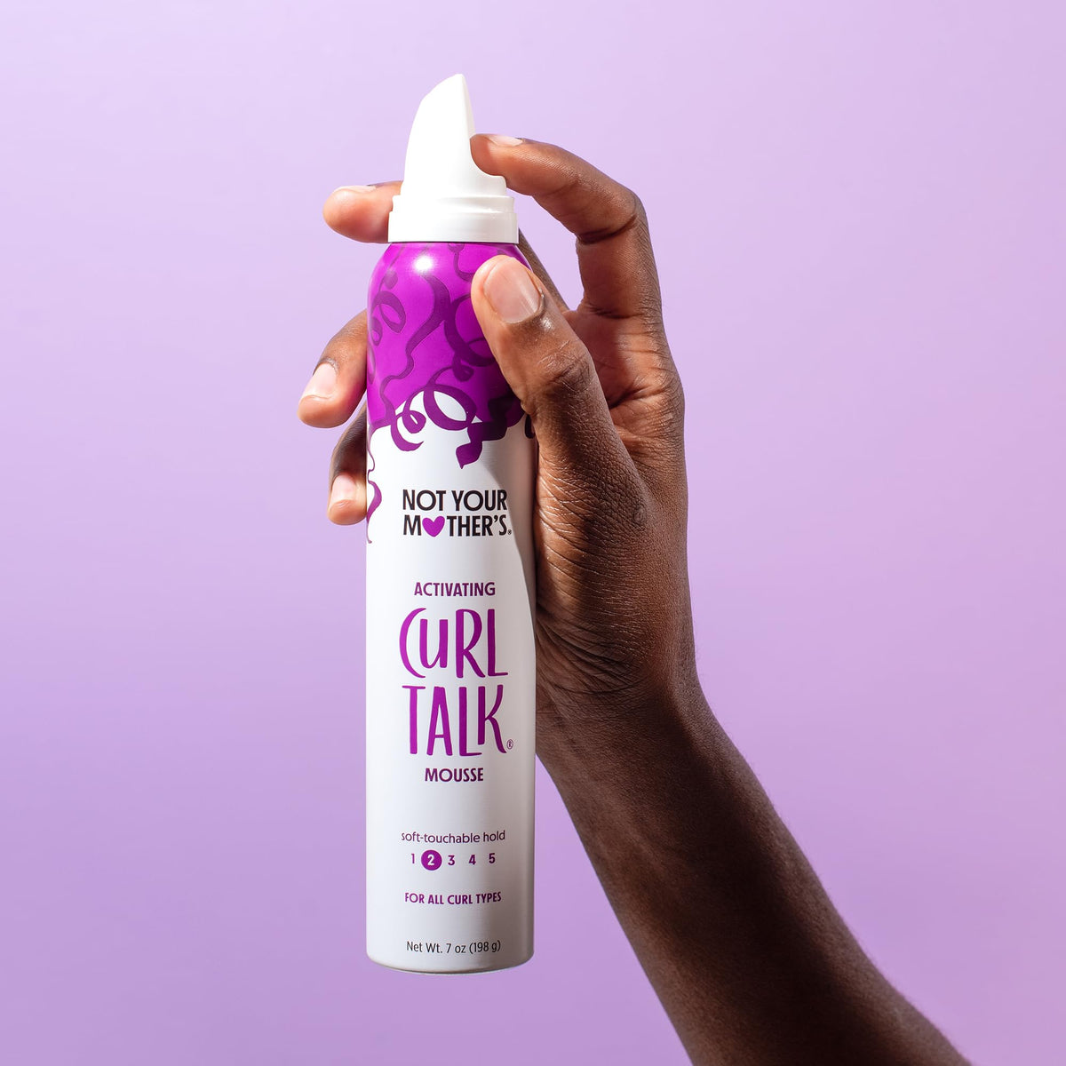 Not Your Mother's before and after on curly hair for visible frizz reduction