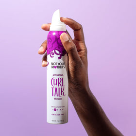 Not Your Mother's before and after on curly hair for visible frizz reduction