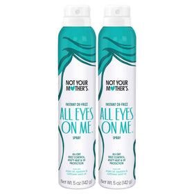 Not Your Mother's front packaging showing two 5 oz de-frizz spray bottles and benefits