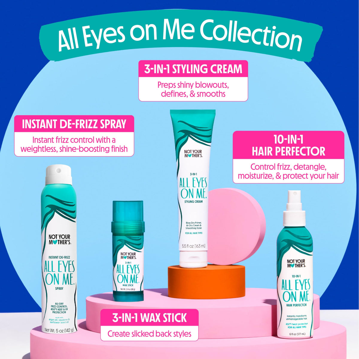 Not Your Mother's label close-up listing key ingredients and clean formula