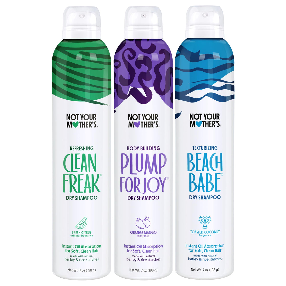 Not Your Mother's front packaging showing all three cans and benefits
