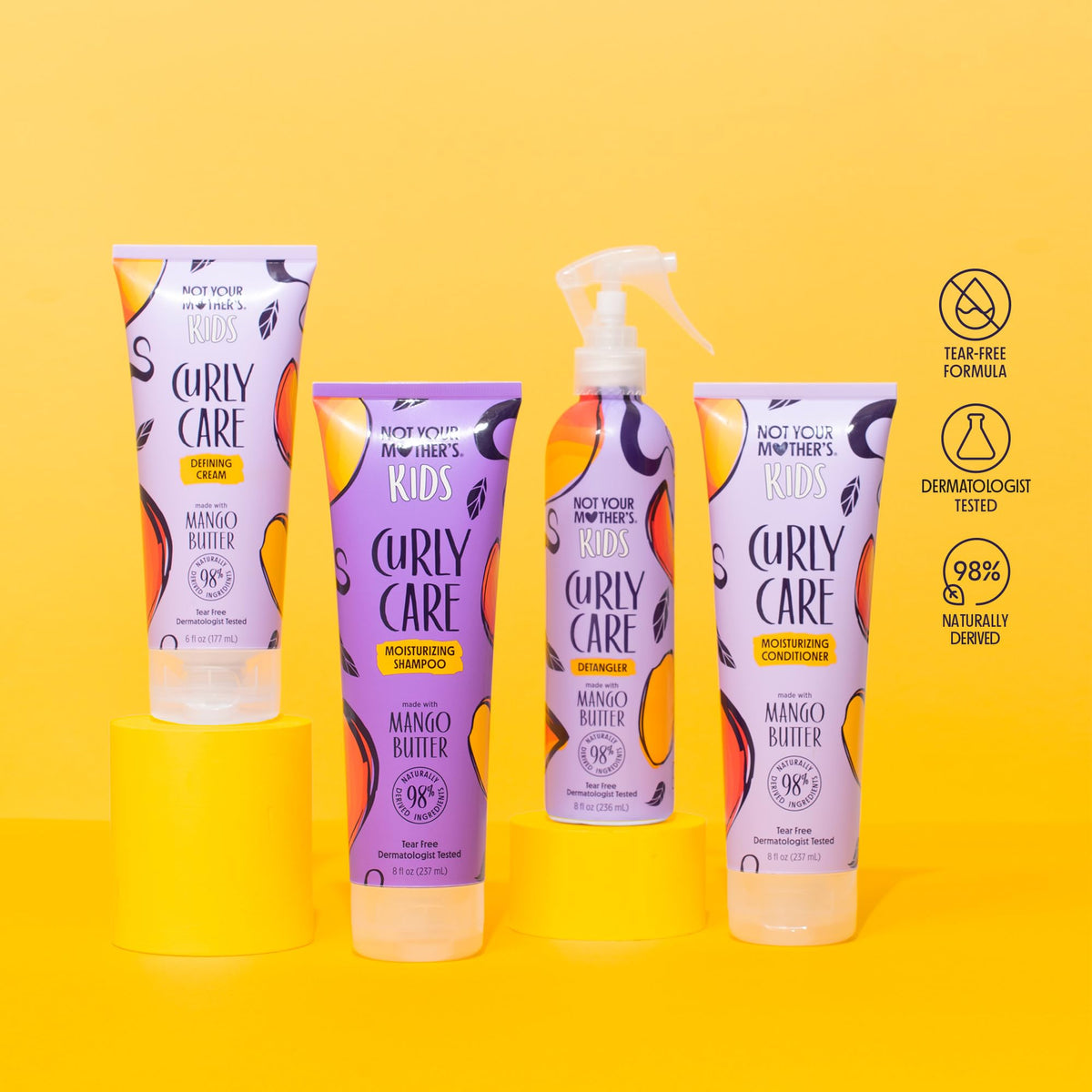 Not Your Mother's family morning routine with kids using products for manageable curls