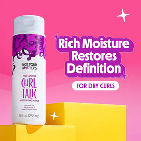 Not Your Mother's Frizz Control Moisturizing Lotion front label and lightweight claim