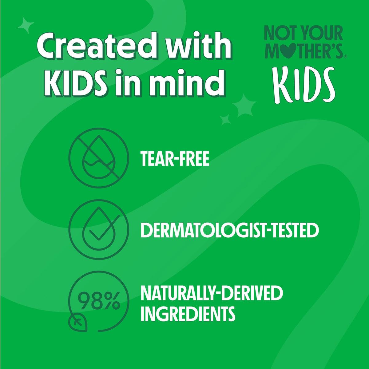 Not Your Mother's bottle back label close-up showing ingredient transparency and safety