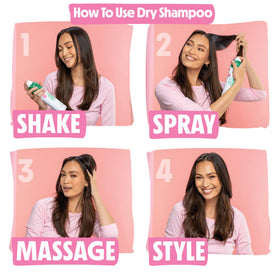 Not Your Mother's applied at roots with massaging for refreshed, voluminous hair