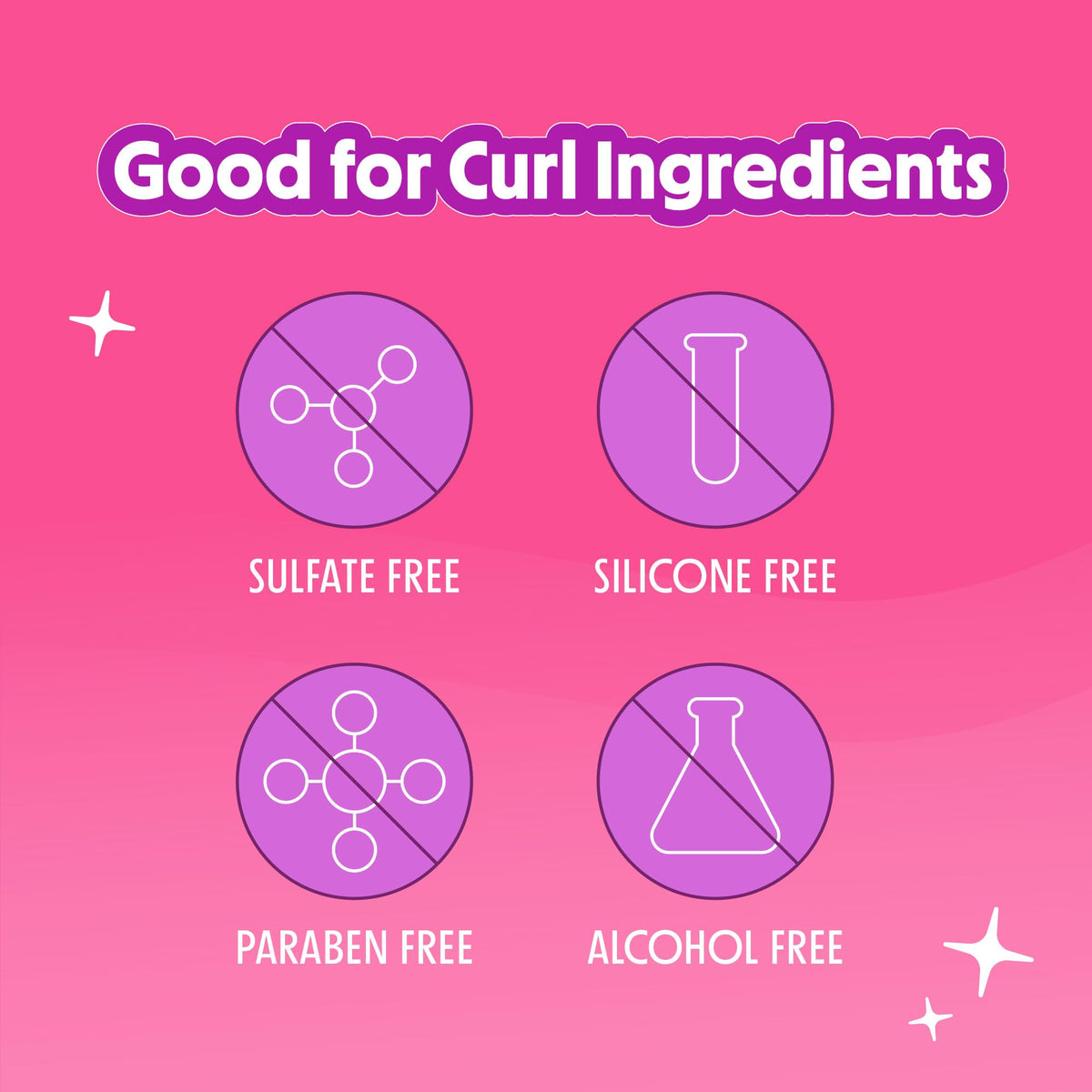 Not Your Mother's product labels showing Rice Curl Complex ingredient callouts