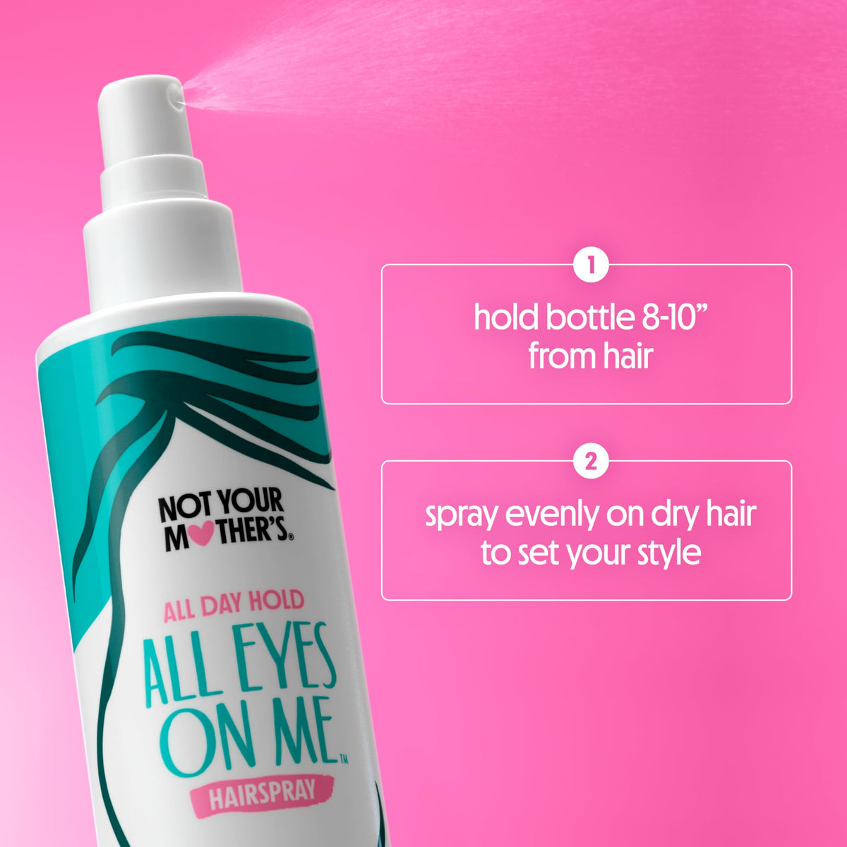Not Your Mother's mist applied to finished blowout showing smooth shine