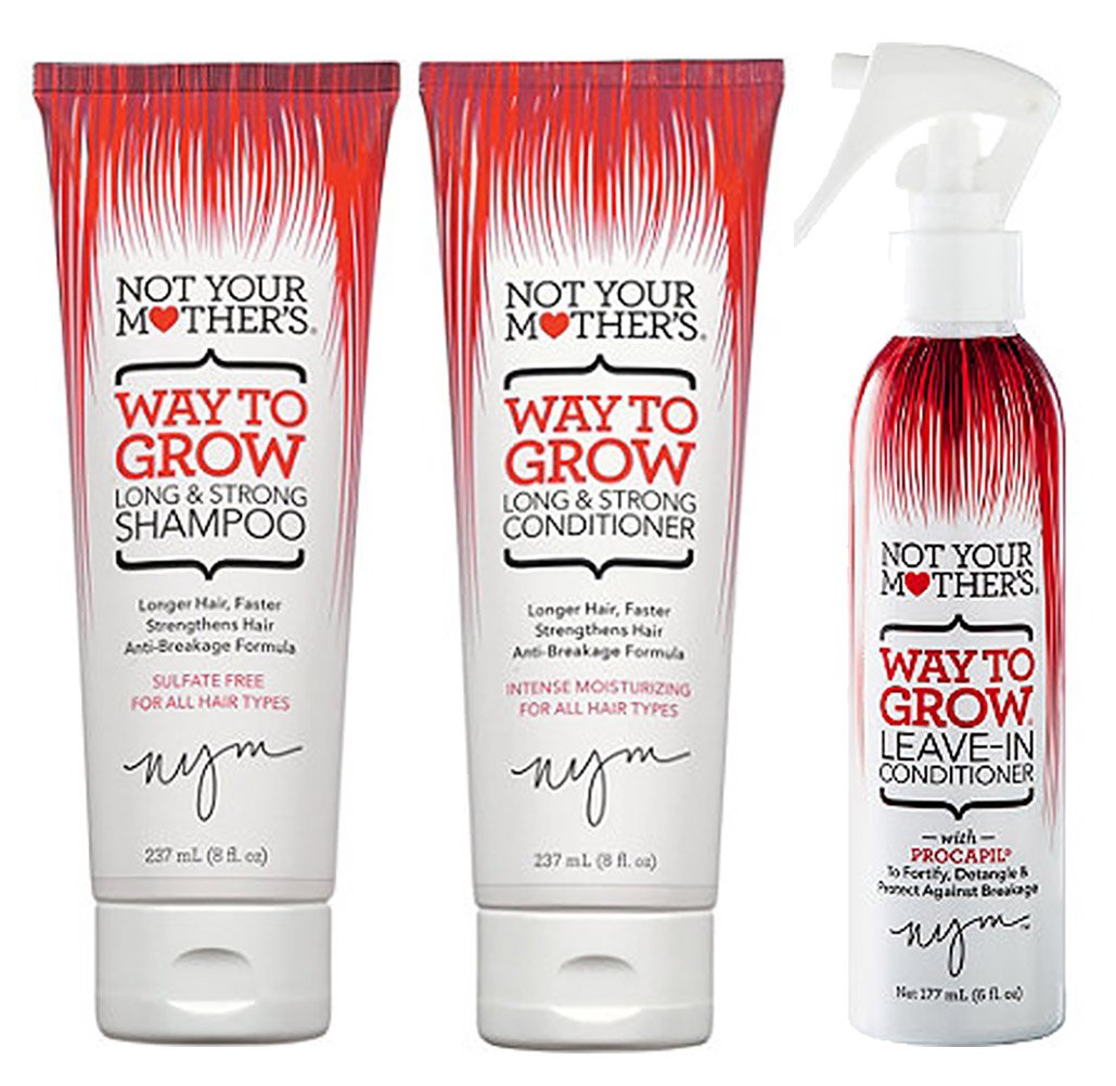 Not Your Mother's bundle front packaging showing shampoo, conditioner and leave-in for gentler styling