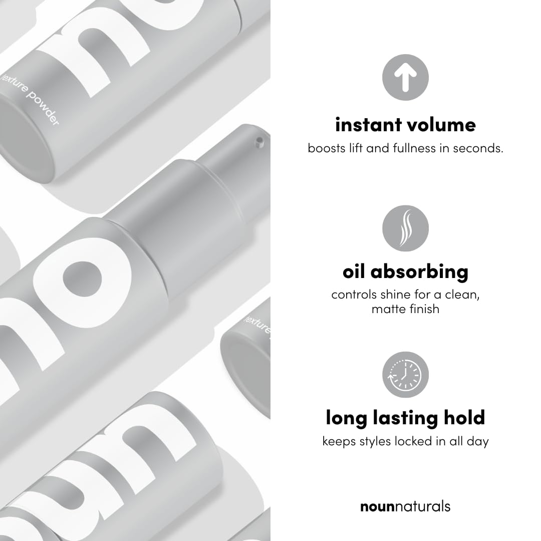 NOUN powder texture close-up highlighting glacial clay particles for natural volume