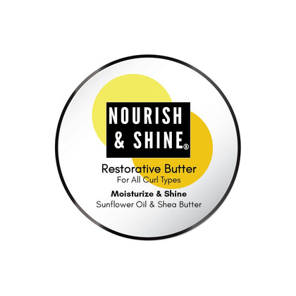 Nourish & Shine jar front view showing label and glossy sheen for versatile moisture
