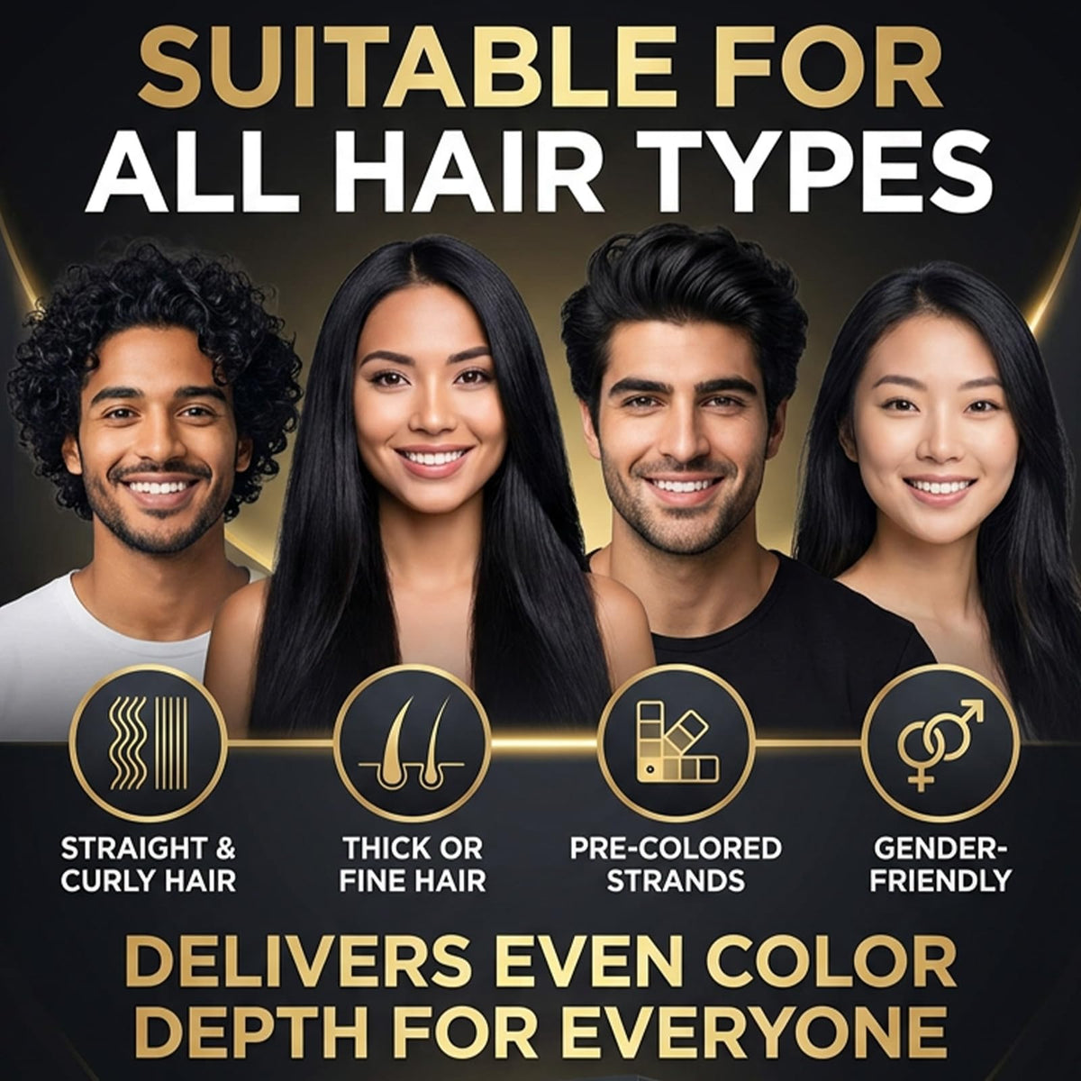 Nova hair shampoo before and after view showing reduced gray and natural tone