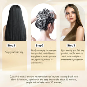 Nova Hair bottle in hand showing 200ml scale and benefit of convenient at-home size