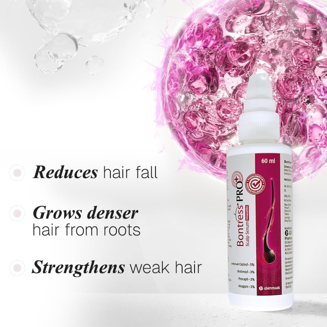 Nova Bloom Bontress PRO+ applied to scalp demonstrating targeted nourishment