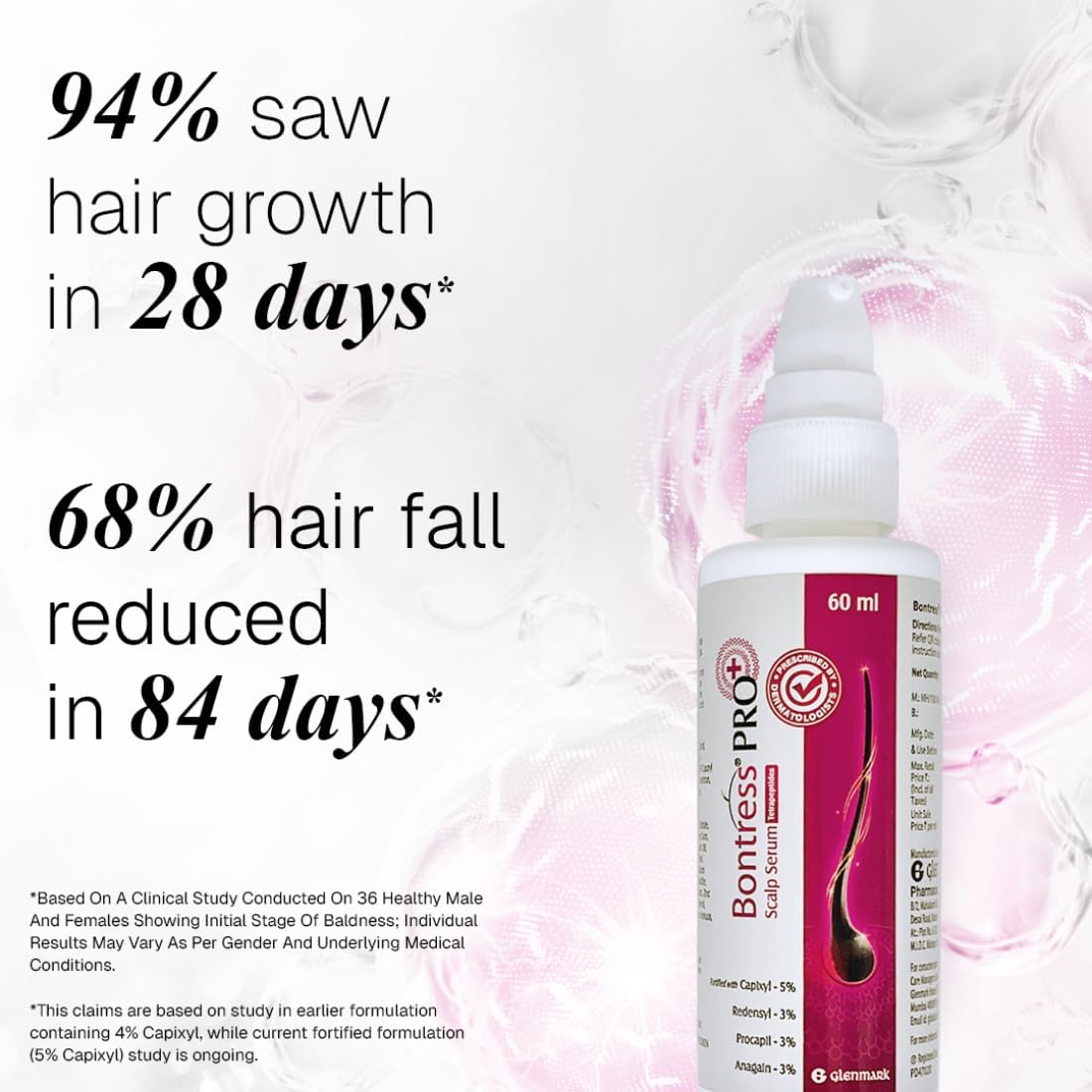 Nova Bloom Bontress PRO+ label showing active ingredients for informed choice