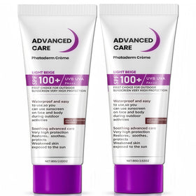 NovaCharm front packaging two‑pack showing portability and high SPF protection