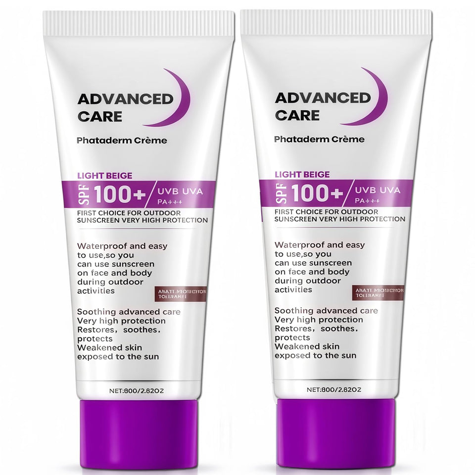 NovaCharm front packaging two‑pack showing portability and high SPF protection