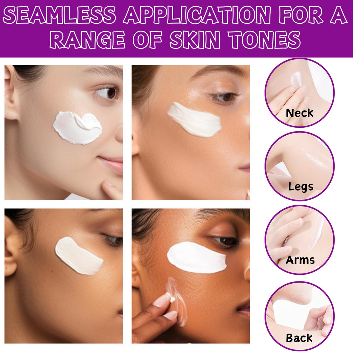 NovaCharm sunscreen being spread on hand demonstrating smooth application and quick absorption