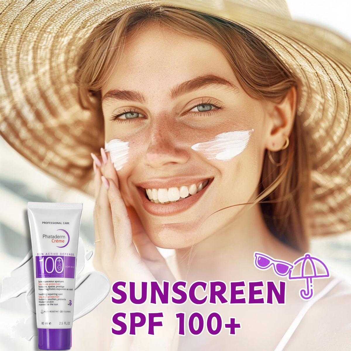 NovaCharm applied during outdoor activity highlighting facial protection during sun exposure