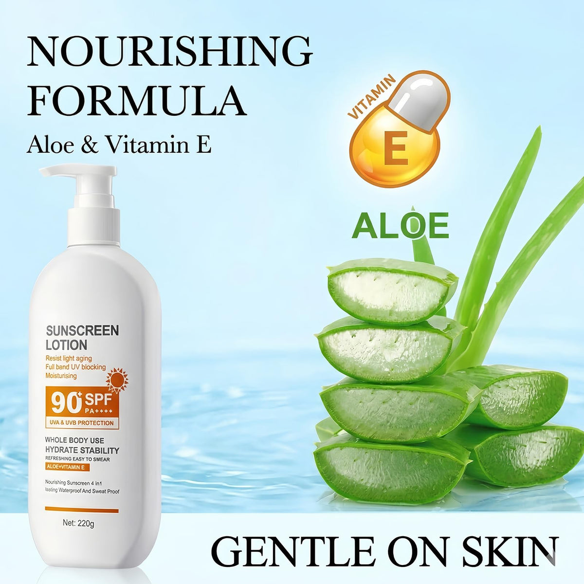 NovaCharm lotion on hand illustrating easy spreadability and quick absorption