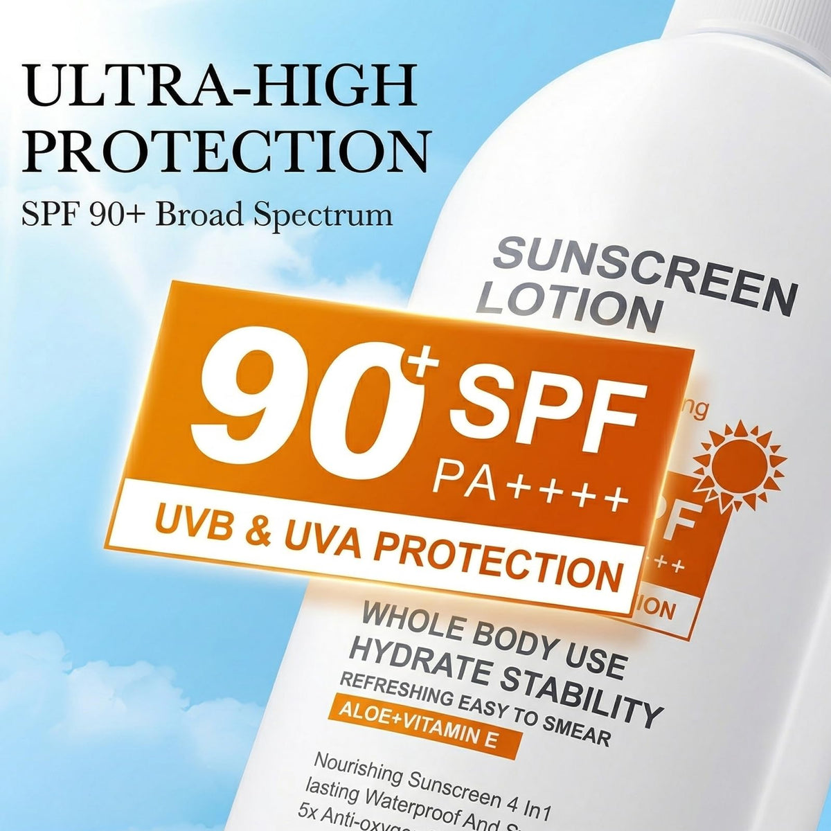 NovaCharm sunscreen texture close-up highlighting lightweight absorbent feel