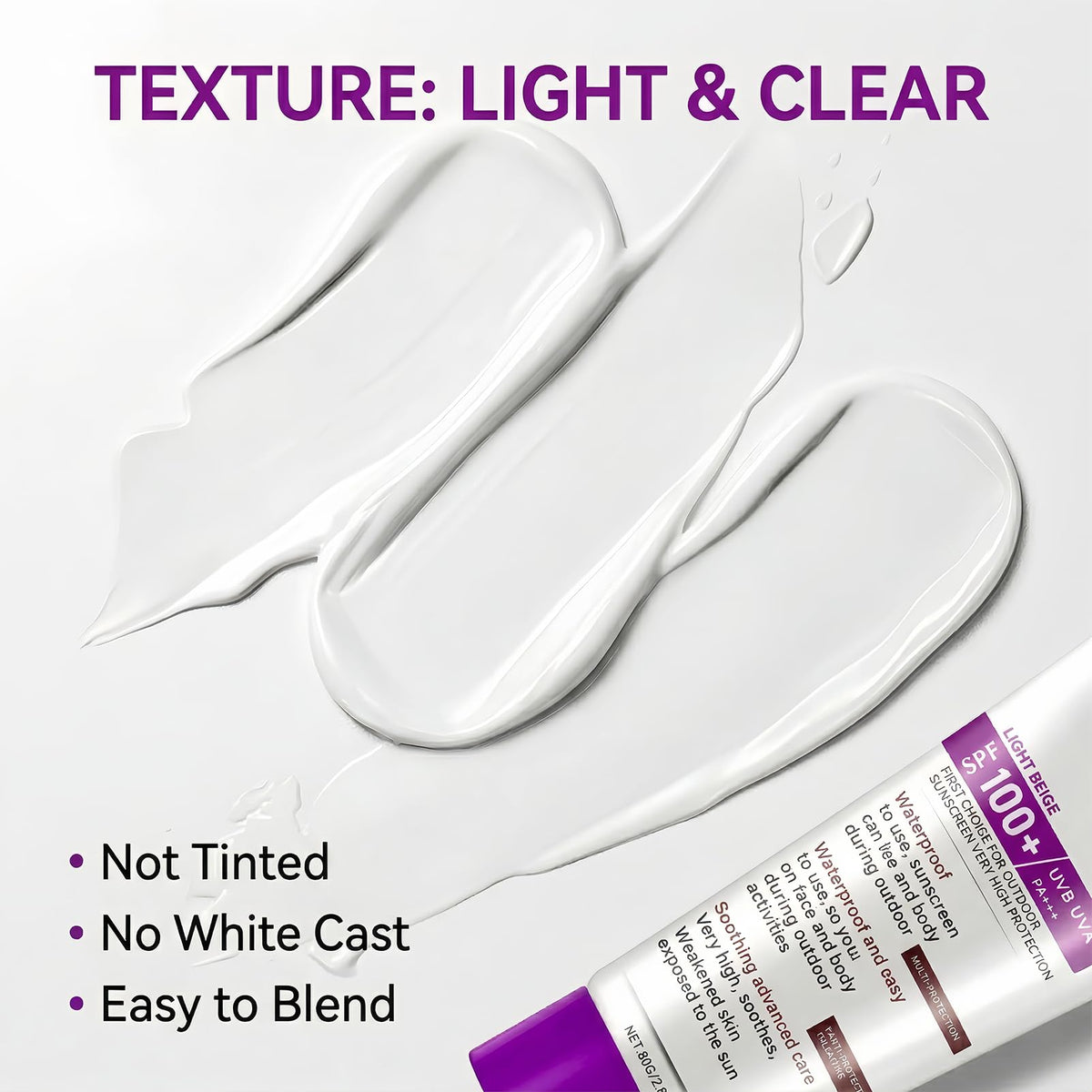 NovaCharm lotion texture closeup showing lightweight spreadability benefit