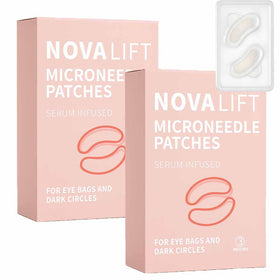 NOVALIFT front packaging showing MicroGlow patch boxes and benefits