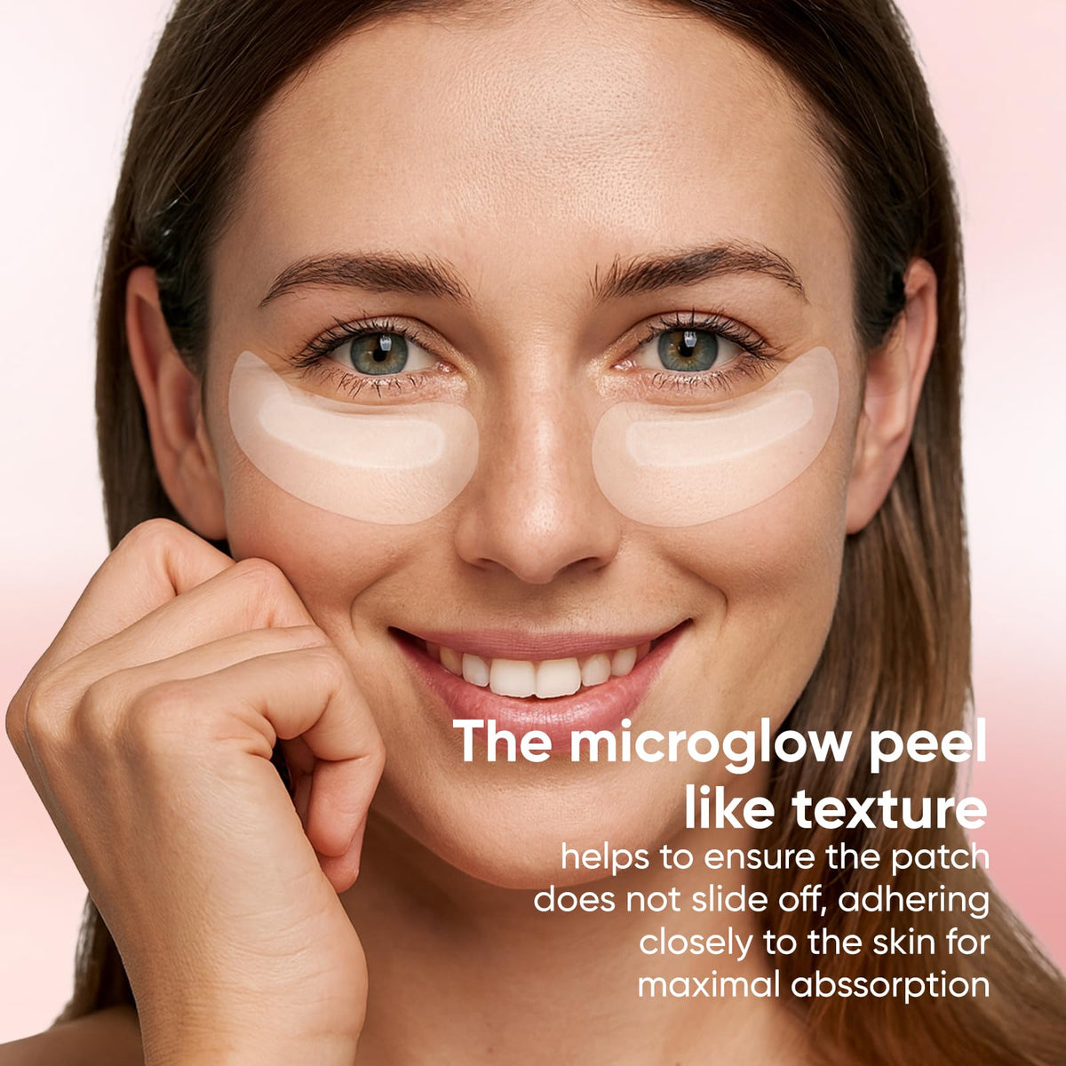 NOVALIFT lifestyle image of woman using patches for refreshed look