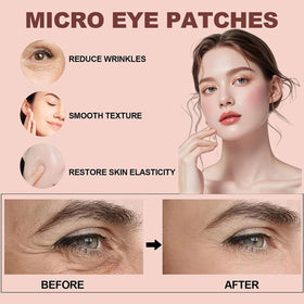 NOVALIFT patches applied under eye demonstrating discreet fit