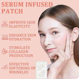 NOVALIFT patch held in hand to show size and scale for accurate under-eye coverage