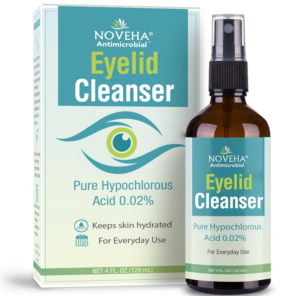 NOVEHA front label of 4oz spray showing product benefits