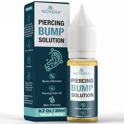 NOVEHA front packaging showing calming piercing aftercare benefits