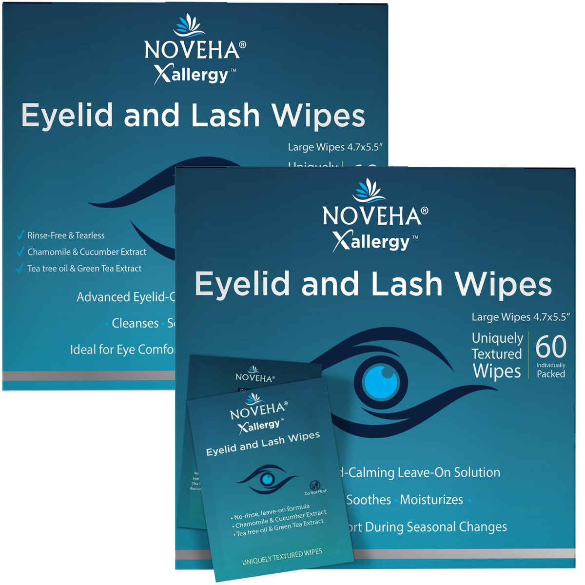 NOVEHA front packaging showing product count and benefits