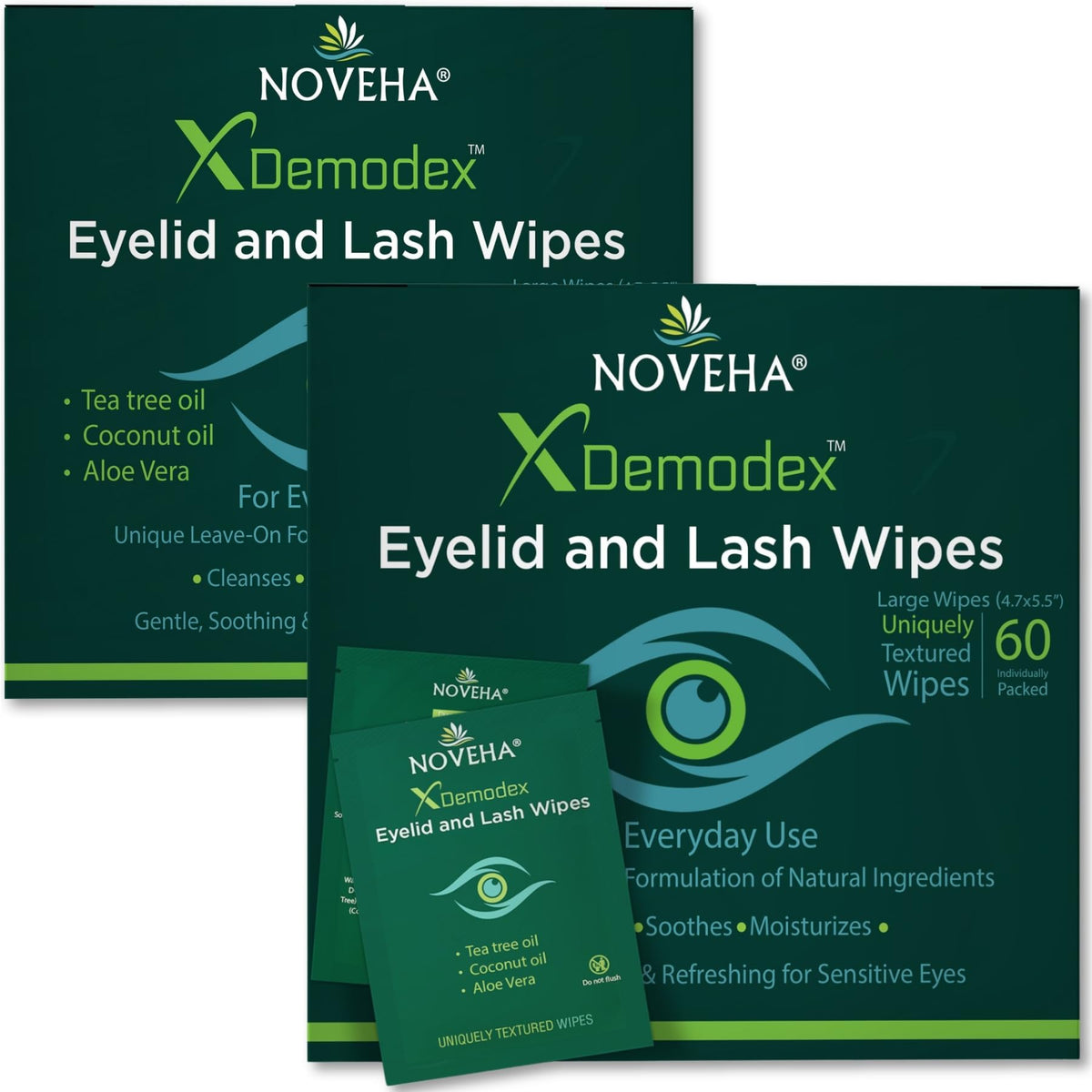 NOVEHA front packaging showing box and branding, clear supply benefit