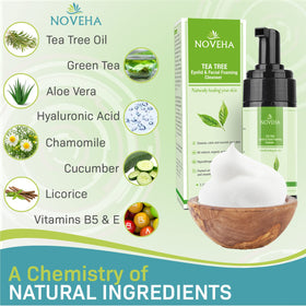 NOVEHA pump dispenser close-up highlighting easy application