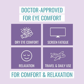NOVEHA single unfolded mask demonstrating soft shape and eye coverage benefit