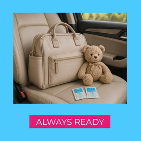 NOVEHA wipes packed in travel bag demonstrating on-the-go convenience and hygiene