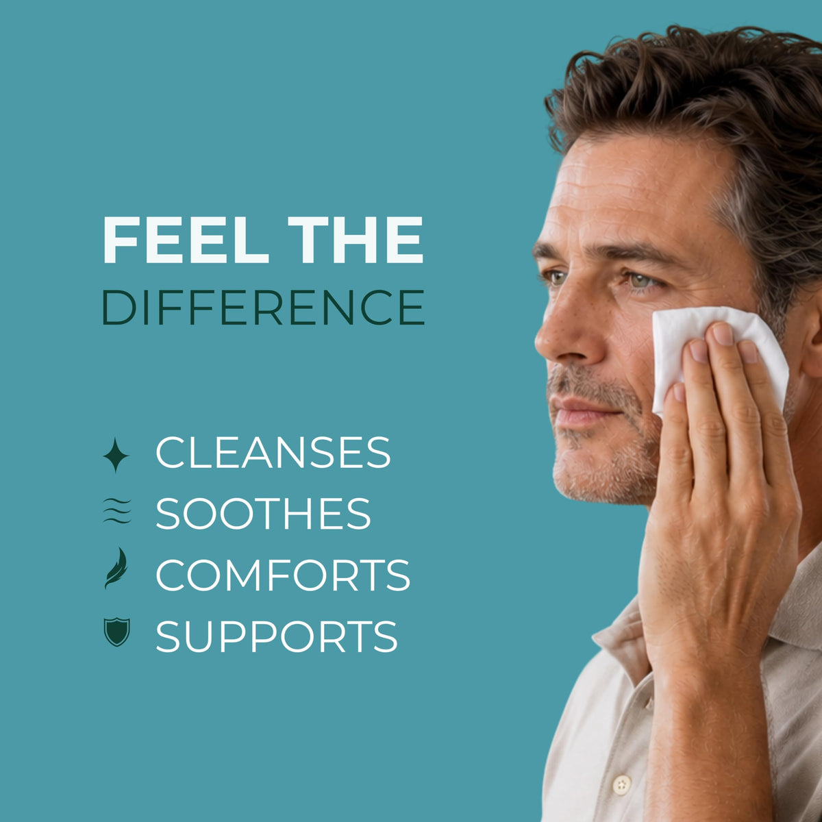 NOVEHA wipe texture close-up showing weave, effective debris removal benefit
