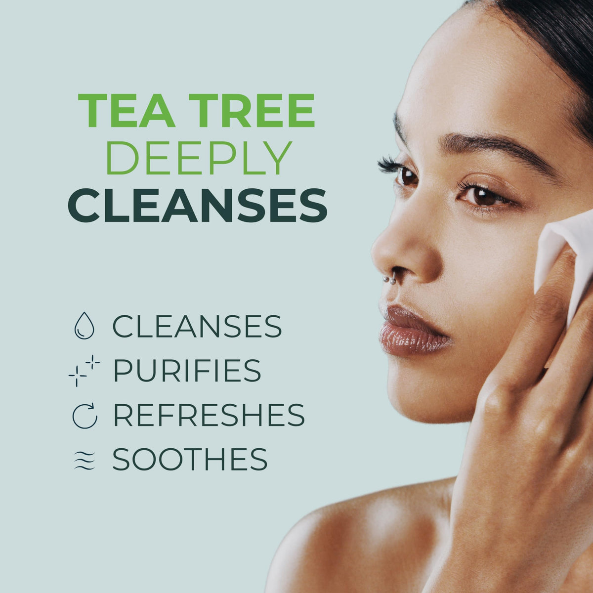 NOVEHA soft wipe texture close-up highlighting gentle cleaning
