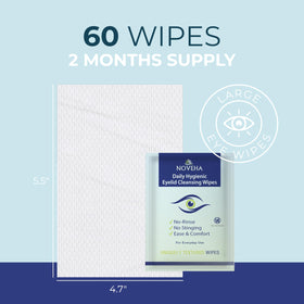 NOVEHA wipes with hypochlorous spray illustrating pre-treatment preparation