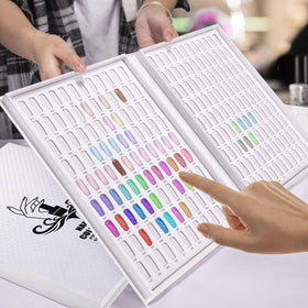 Noverlife opened book with all 216 swatches visible for easy color selection