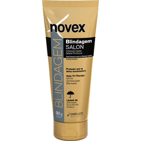 NOVEX front packaging showing bottle and label, clear protective styling benefits