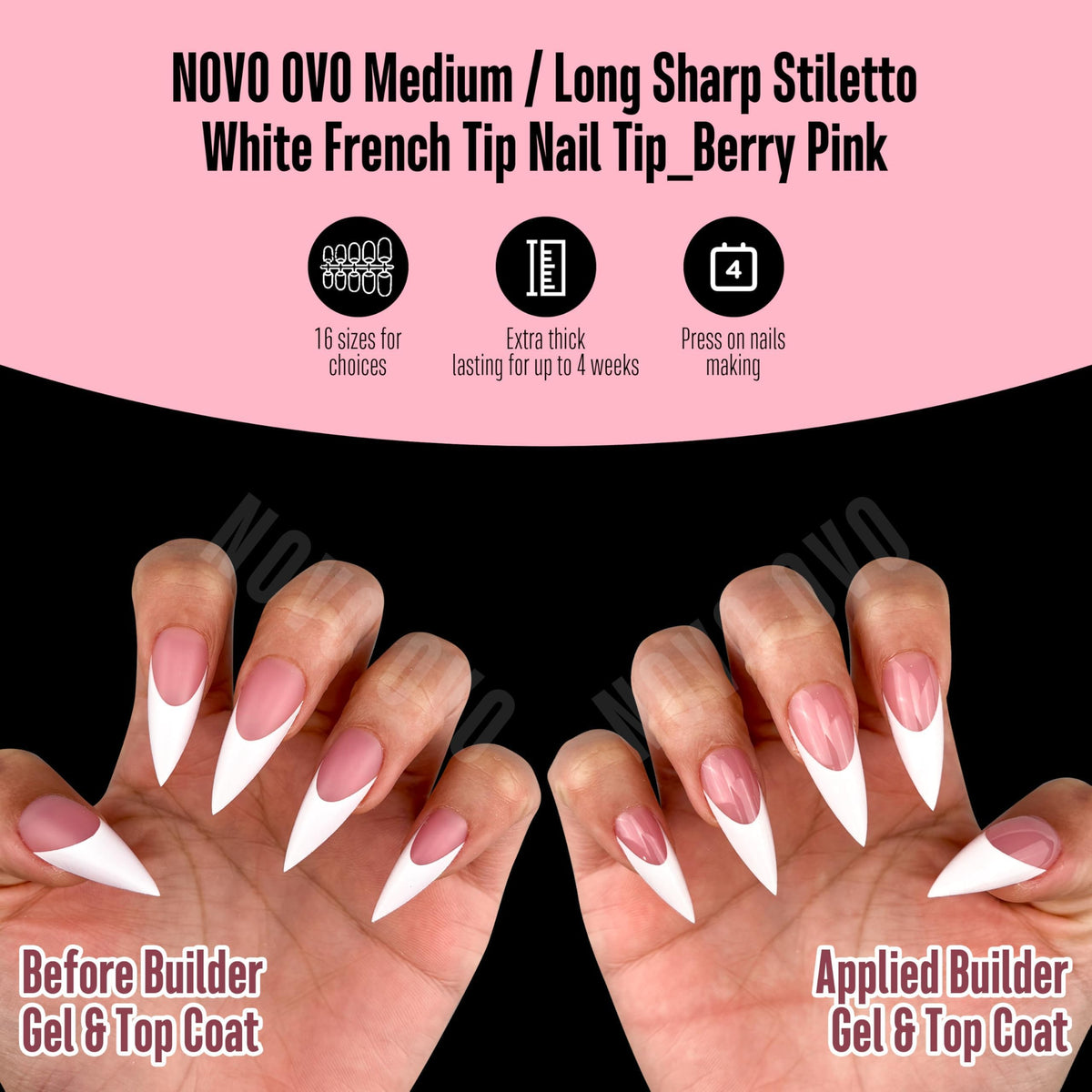 NOVO OVO application setup with glue and builder gel for secure bond