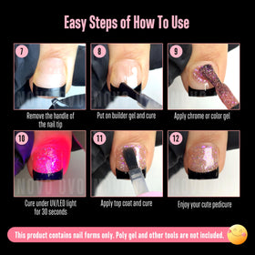 NOVO OVO before and after pedicure showcasing instant black French transformation