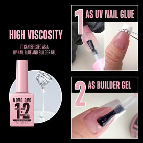 NOVO OVO close-up brush applicator demonstrating precise gel control for neat application