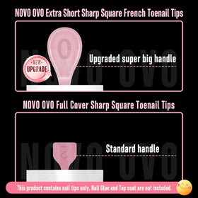 NOVO OVO applying builder gel to tip demonstrating stronger long-lasting bond
