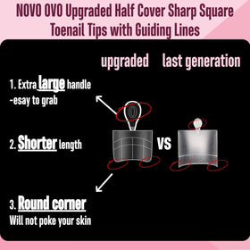 NOVO OVO close-up of auxiliary guiding lines on tip surface for precise length and vertical alignment