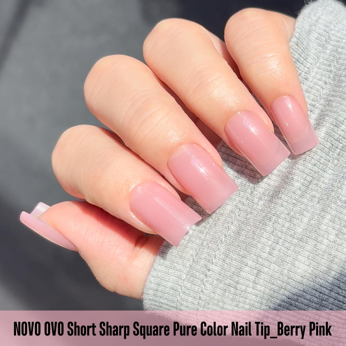 NOVO OVO close-up showing matte texture and soft gel finish for natural look