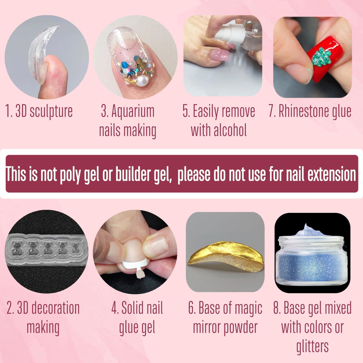 NOVO OVO close-up solid gel texture highlighting non-sticky control benefit