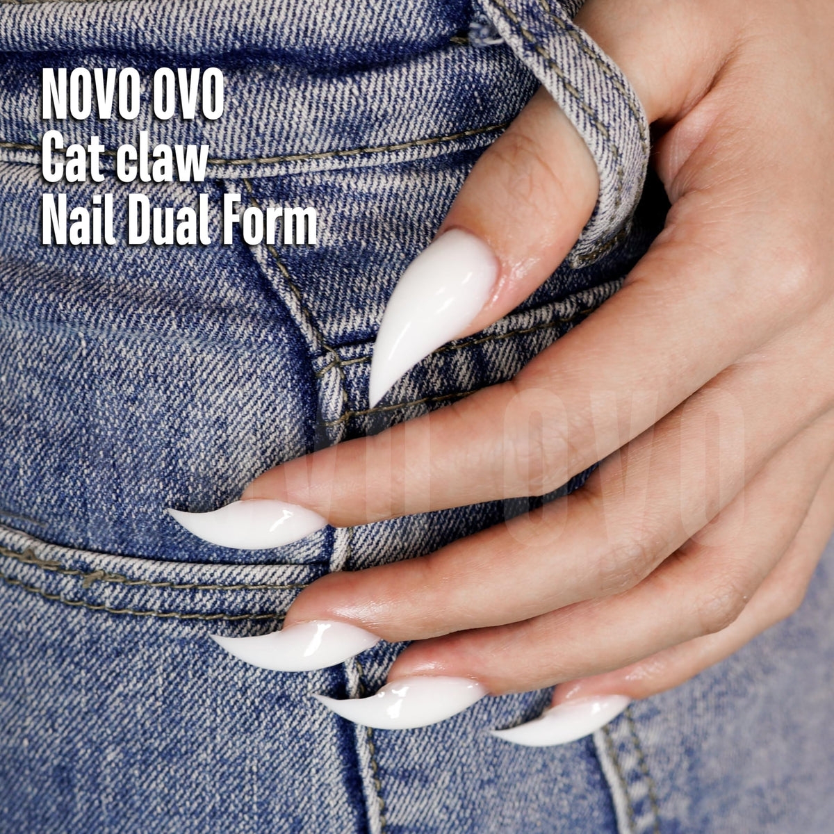 NOVO OVO close-up of curved edge detail, precise arch for consistent extensions