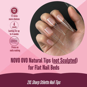 NOVO OVO close-up of pre-filed cuticle edge, saves prep time and effort